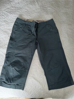 MEC Women's Slate Gray Capris with Floral Trim